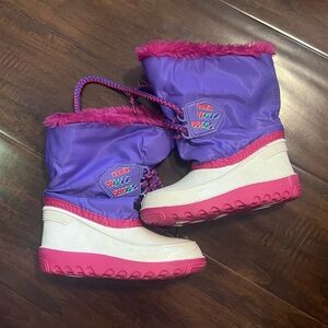 Vintage 90s Toddler Purple and Pink Winter Boots